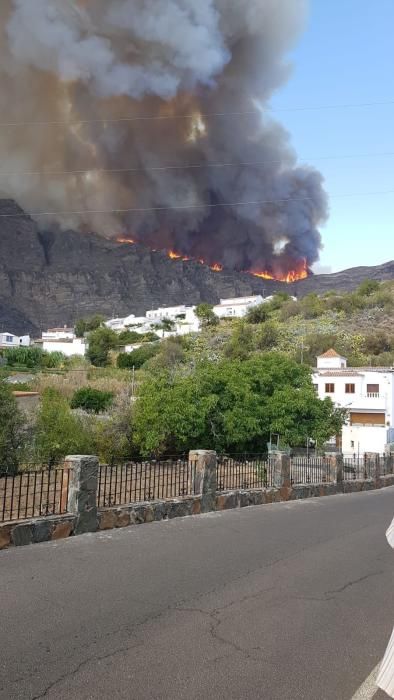 Perspectivas del incendio de Valleseco