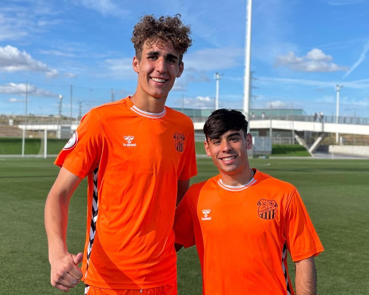 Juanma Reyes y Miguel Ángel Castilla tras un encuentro con el Calavera CF