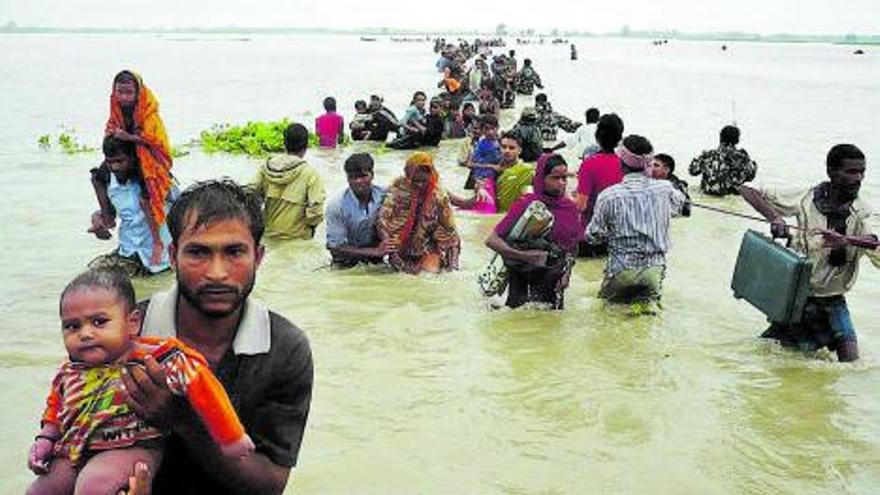 Desplazados por inundaciones derivadas del cambio climático.