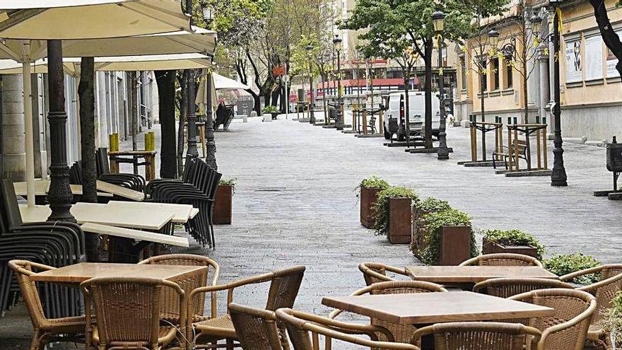 Terrasses buides, ahir a Girona