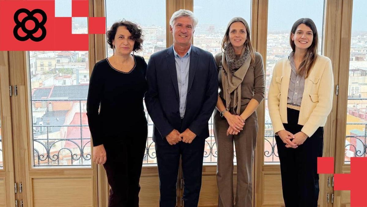 Cristina Balagué y Julio Castro, de Oriva Therapeutics, junto a Clara Campàs e Isabel Jiménez, de Asabys