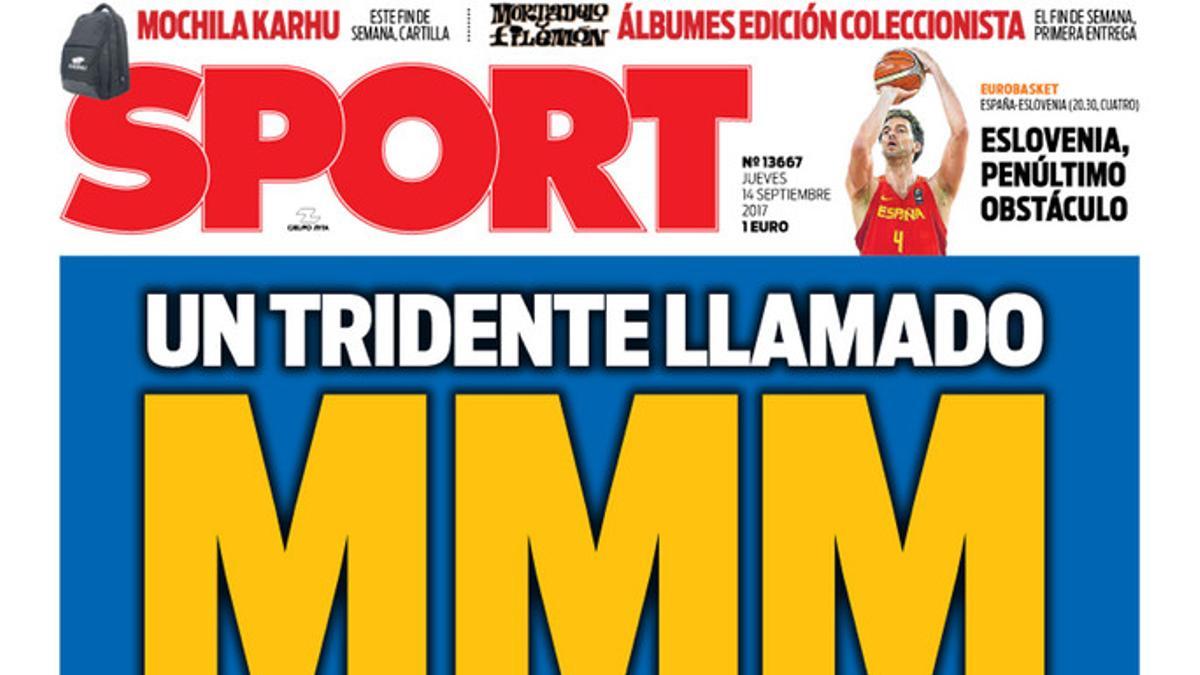 La portada de SPORT de hoy