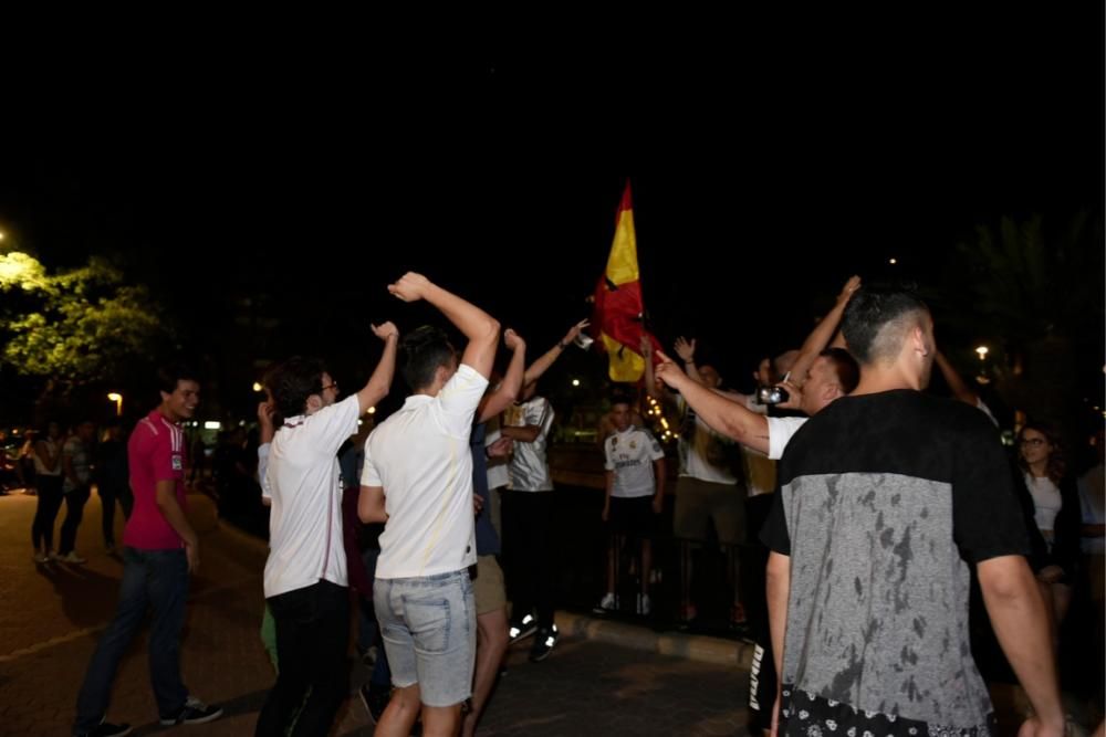 Celebración en Murcia del triunfo del Madrid