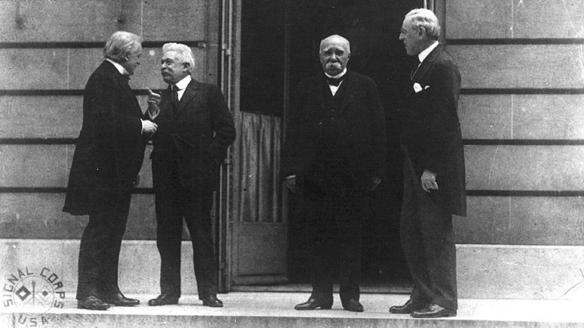 TRATADO DE VERSALLES DE I A D LLOYD GEORGE  ORLANDO CLEMENCEAU Y WILSON