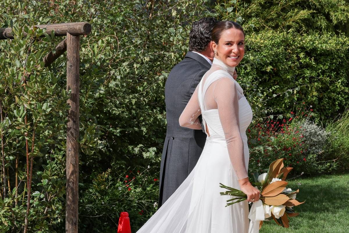 Marta Pombo el día de su boda con Luis Zamalloa