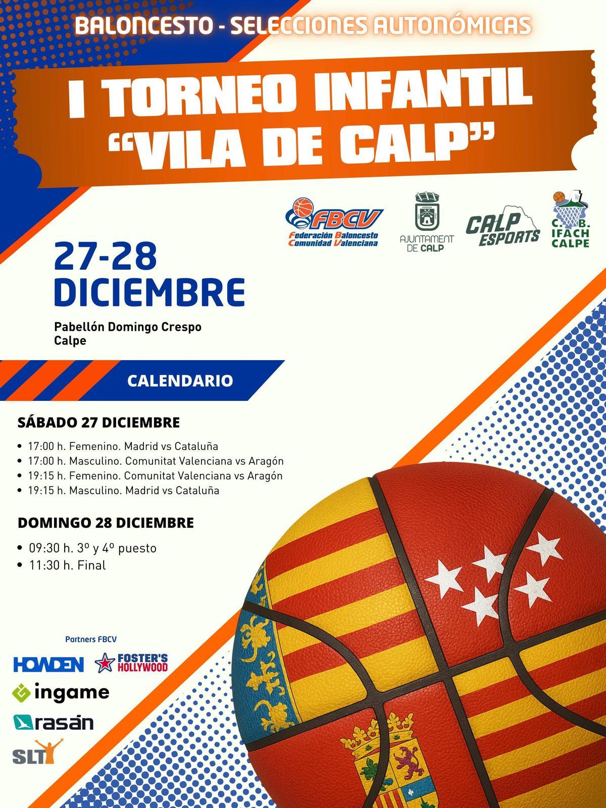 Cartel Torneo Infantil Calpe.
