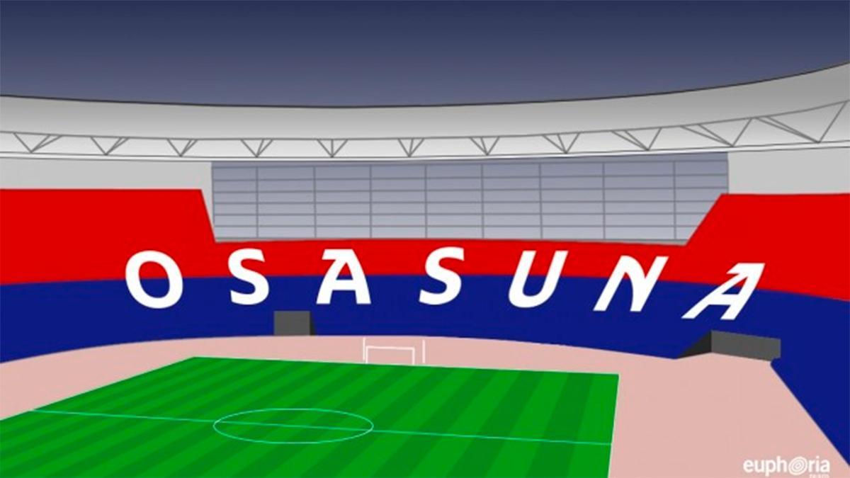 Así es el mosaico que presentará Osasuna en las gradas de La Cartuja