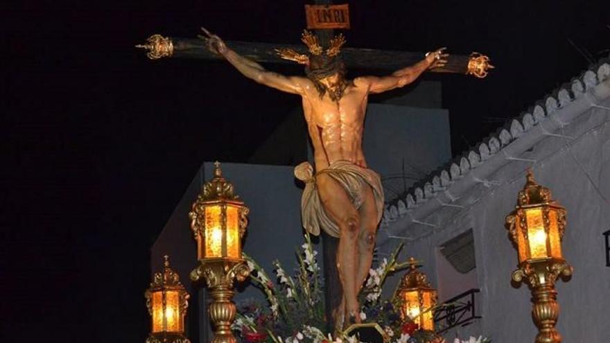 Imagen del Santísimo Cristo del Perdón, obra de Sebastián Santos Rojas, que se encuentra en restauración.