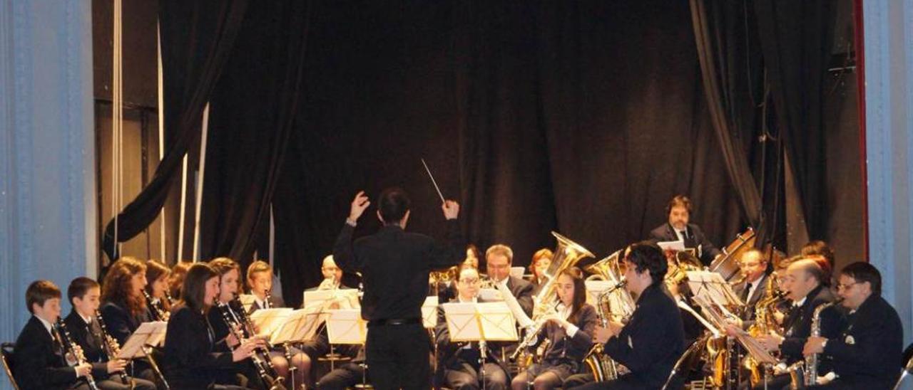 La Banda de Música, en una actuación del año pasado en el teatro Toreno.