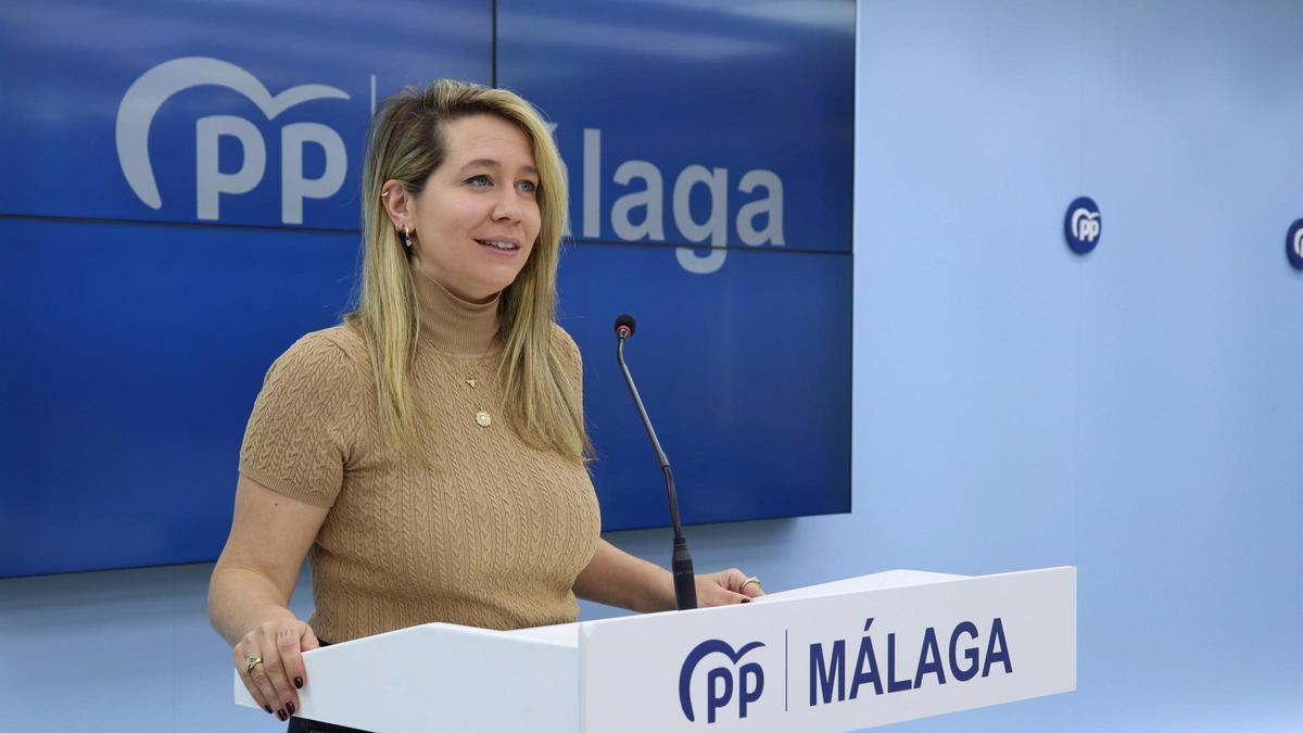 Archivo - La presidenta de NNGG en la provincia de Málaga, Jéssica Trujillo, en una imagen de archivo
