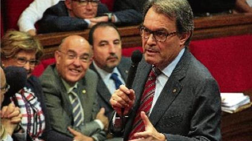 El President català, Artur Mas, ahir al Parlament