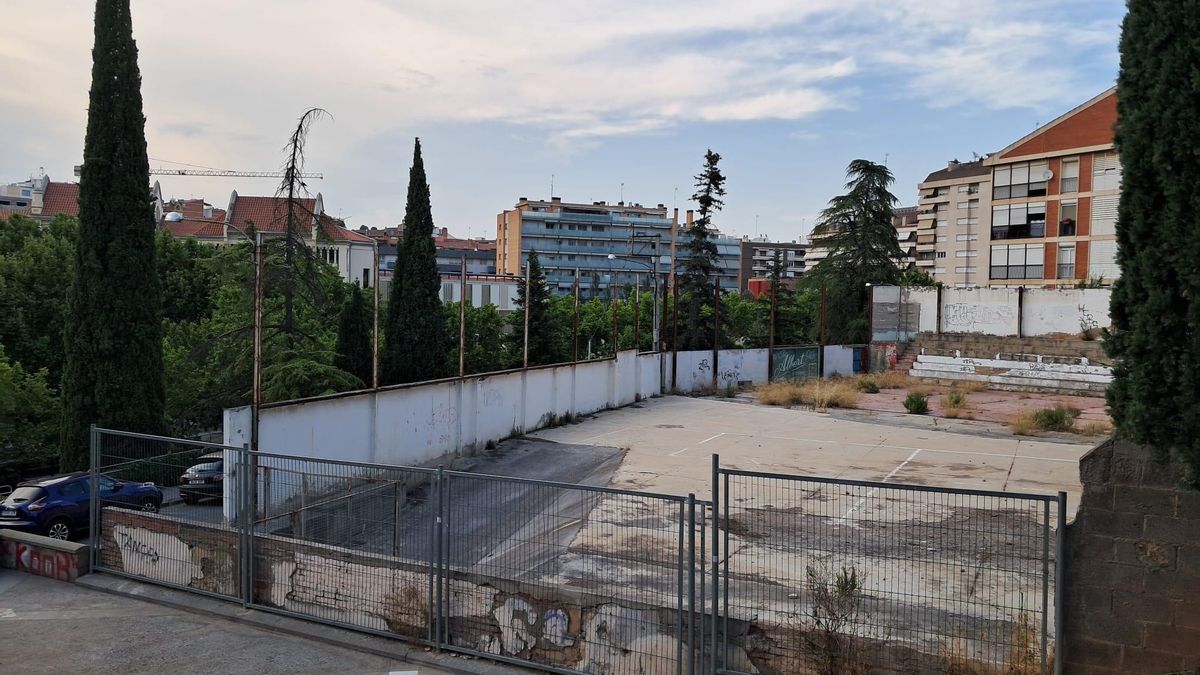 Imatge d’ahir de la Pista Castell de Manresa, amb accés des del carrer de Circumval·lació