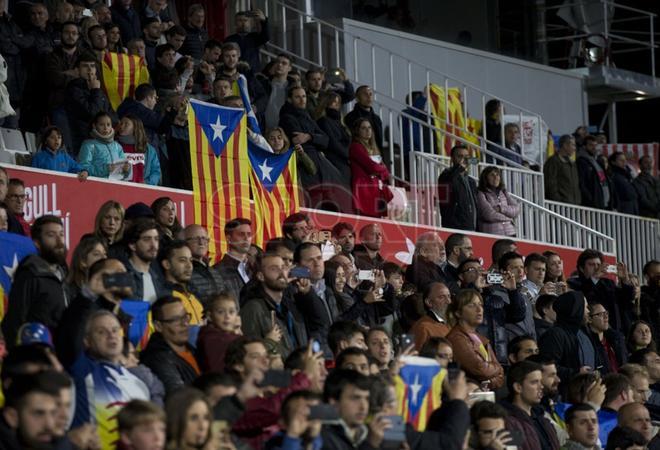 Las imágenes del partido amistoso entre las selecciones de Catalunya y Venezuela disputado en el estadio Montilivi, Girona.