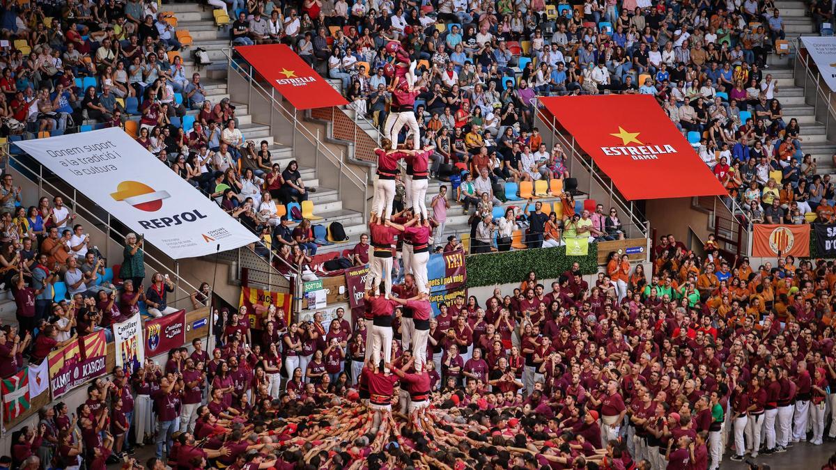 Los Castellers de Lleida ganan la segunda jornada del Concurso de Castells de Tarragona // Jordi Borràs