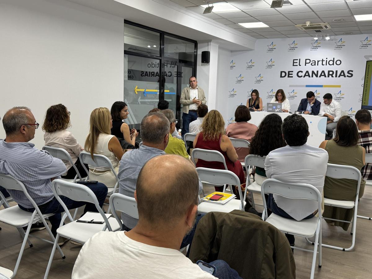 Un momento de la celebración del Comité Ejecutivo insular de Coalición Canaria Gran Canaria, celebrado este lunes