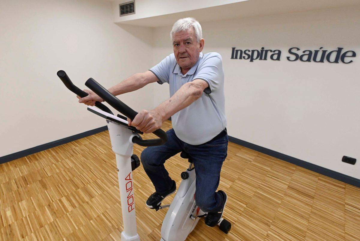 Santiago Alonso realiza uno de sus ejercicios.