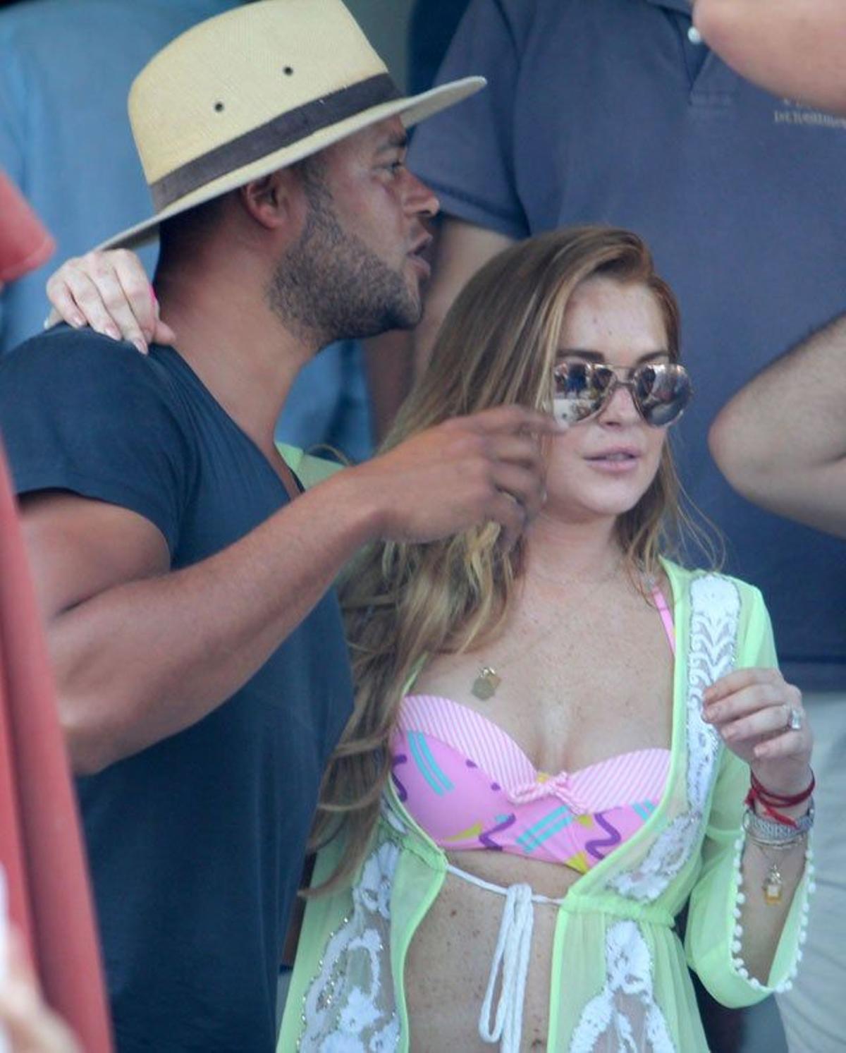Lindsay Lohan posa junto a Remee Jackman