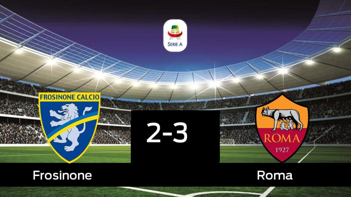 La Roma doblegó al Frosinone por 2-3