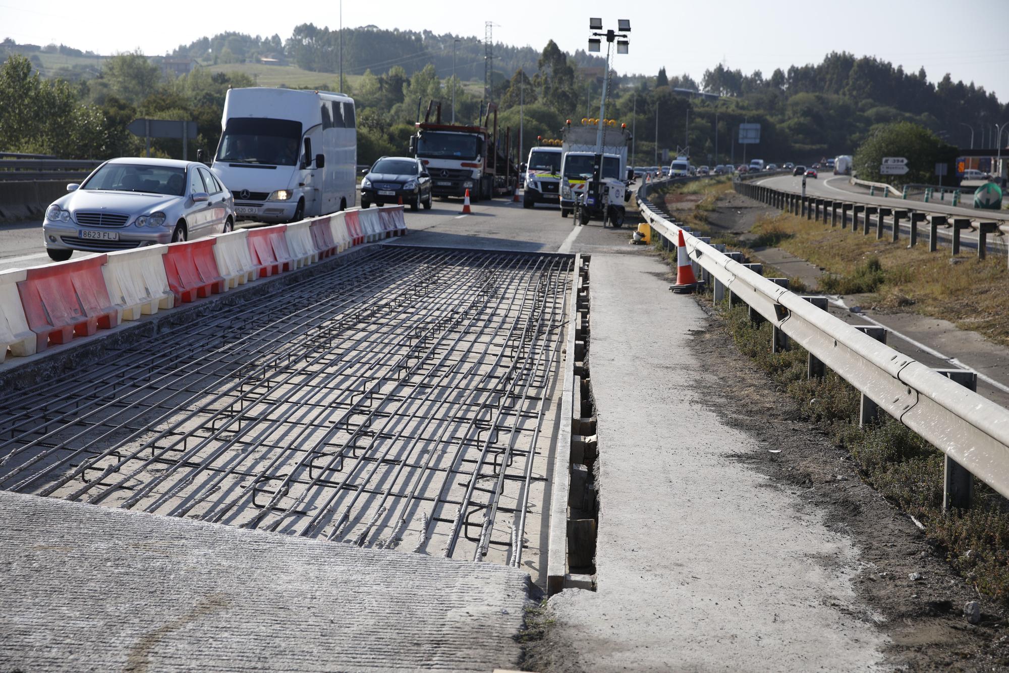 En imágenes: Así fue el atasco en la "Y" por las obras a la altura del Montico