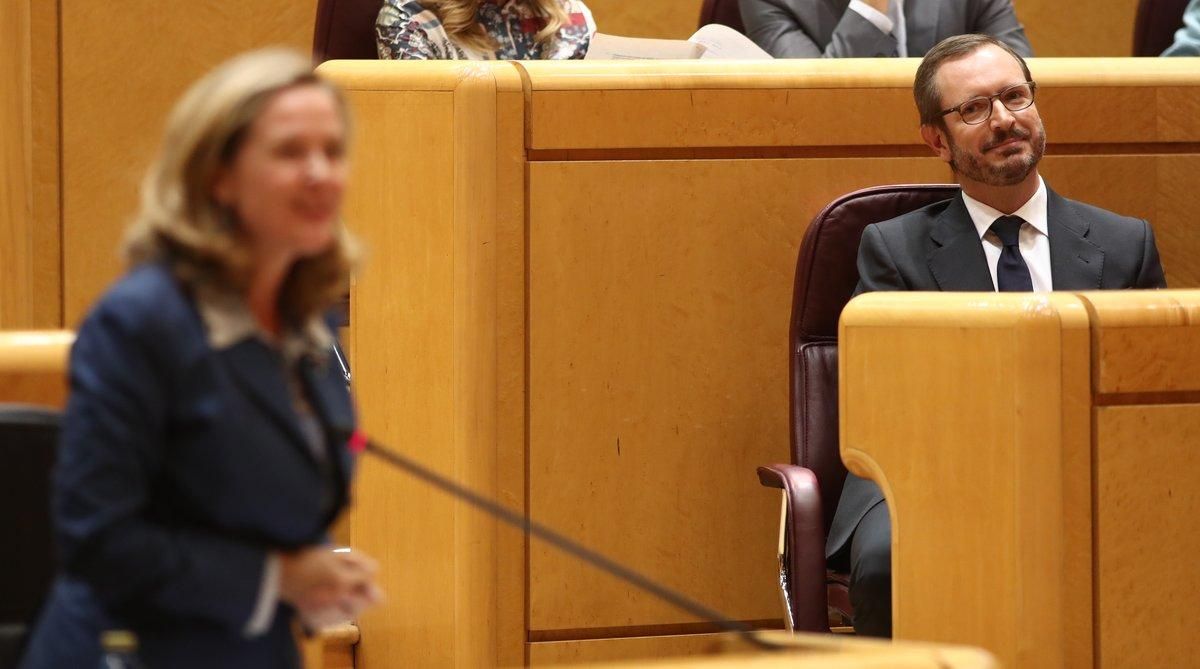 10/09/2019 El portavoz del PP en el Senado, Javier Maroto, durante la primera sesión plenaria de la XIII Legislatura en el Senado, en Madrid (España), a 10 de septiembre de 2019. 10/09/2019 El portavoz del PP en el Senado, Javier Maroto, durante la primera sesión plenaria de la XIII Legislatura en el Senado, en Madrid (España), a 10 de septiembre de 2019.