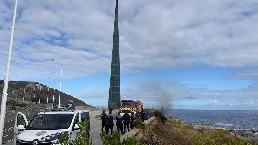 Incendio en los bajos del Millenium, en A Coruña
