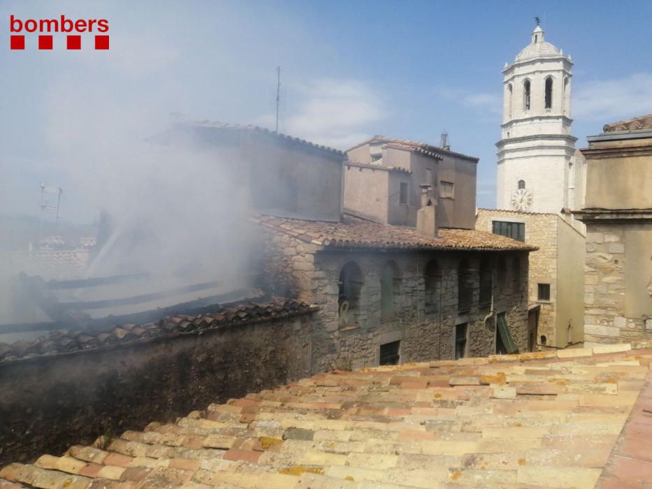 Incendi al Barri Vell de Girona