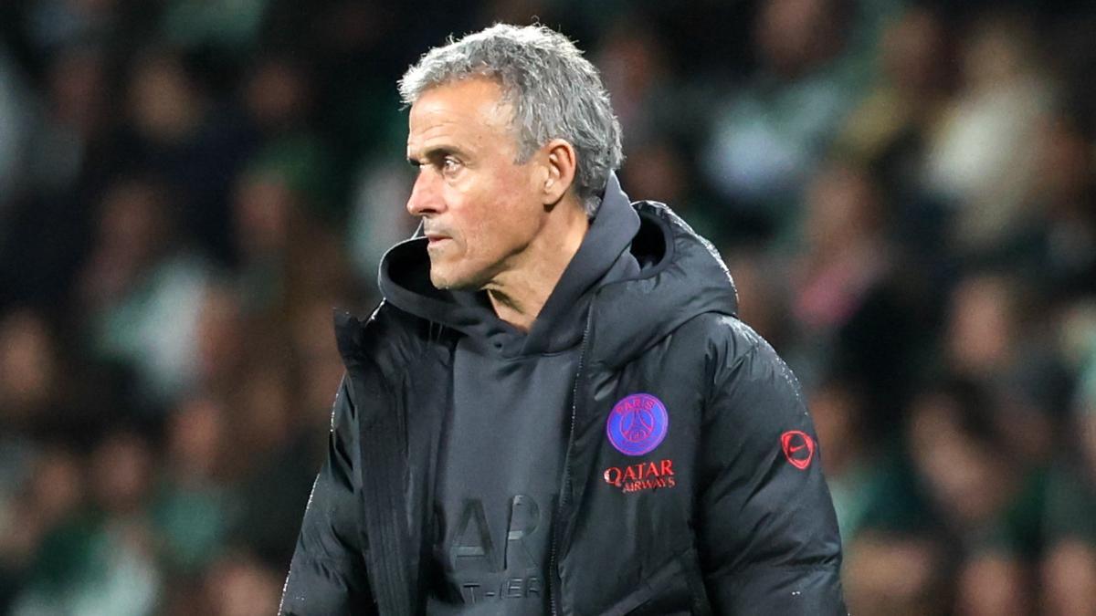 Luis Enrique, durante el partido de Champions contra el Sporting CP