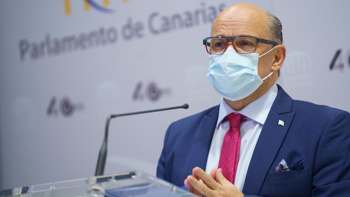 El portavoz nacionalista en el Parlamento Canario, José Miguel Barragán