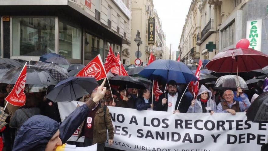 IU apoya a UGT y CCOO en la protesta por las pensiones