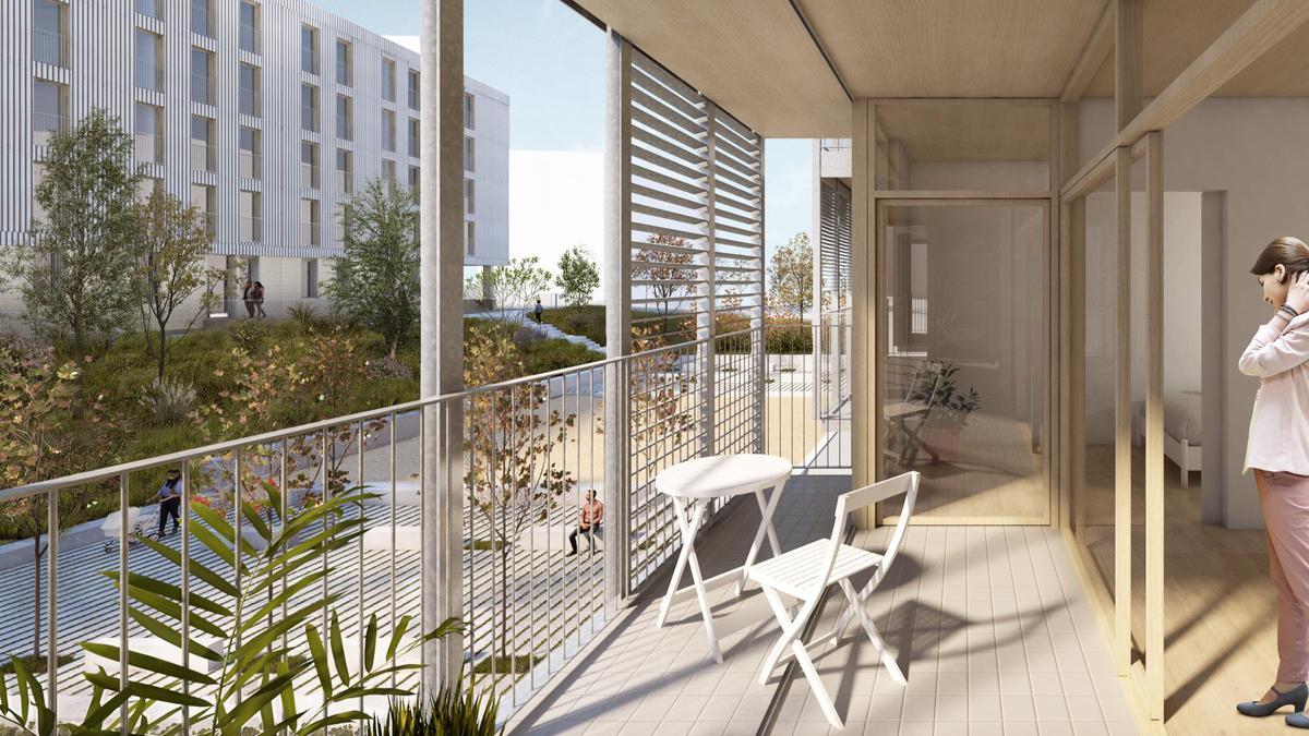 Render de los pisos de Can Gambús