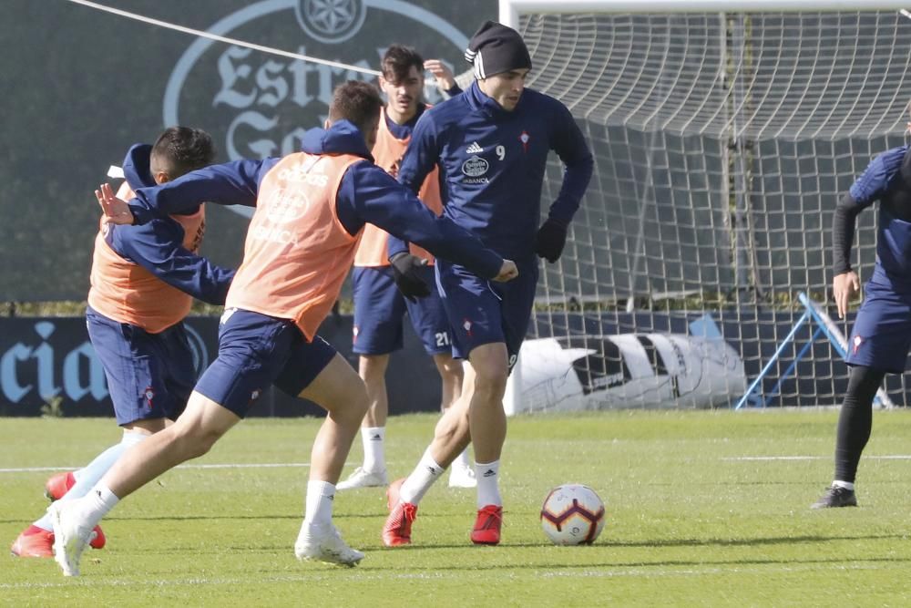 El Celta prepara con Aspas el partido ante el Girona