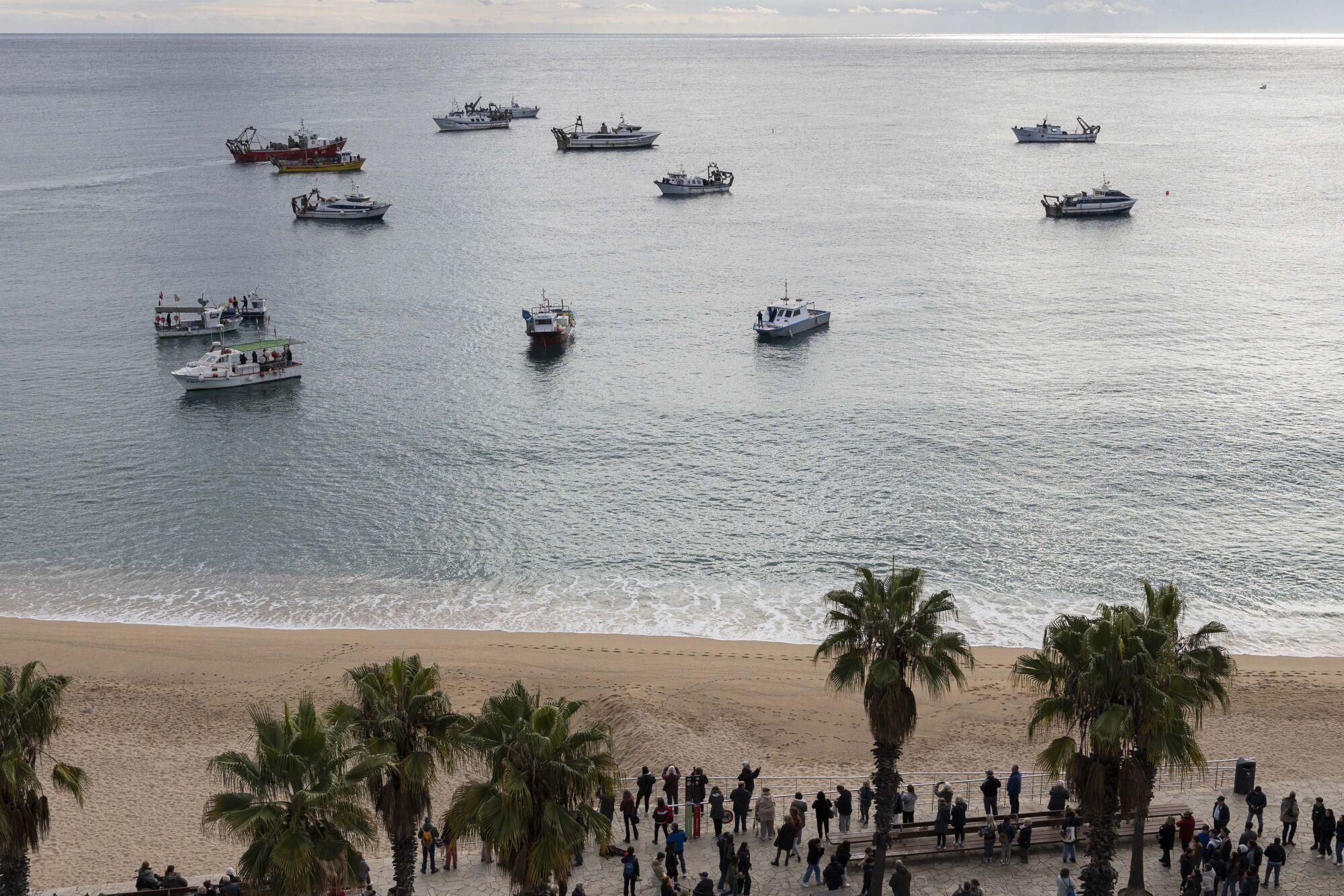 L'aturada de pescadors de Blanes, en imatges