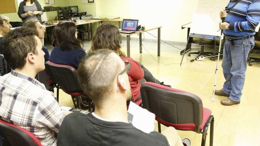 Andrés Mayor, durante la explicación.