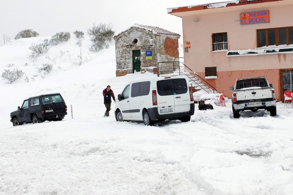 Temporal de nieve en Pajares