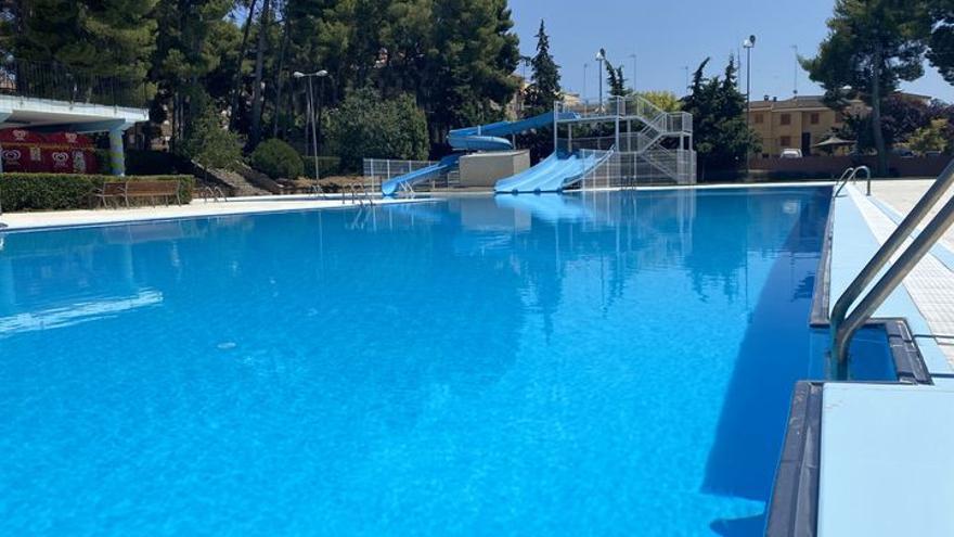 Pinada al costat de la piscina municipal de Requena.