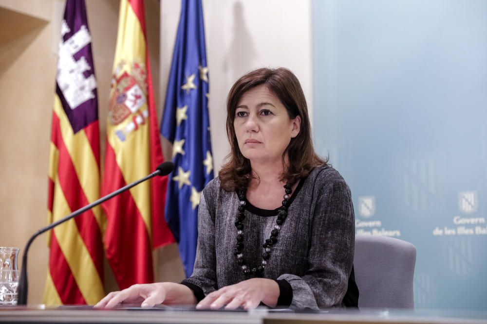 Francina Armengol anuncia la salida de Mateu del Govern.