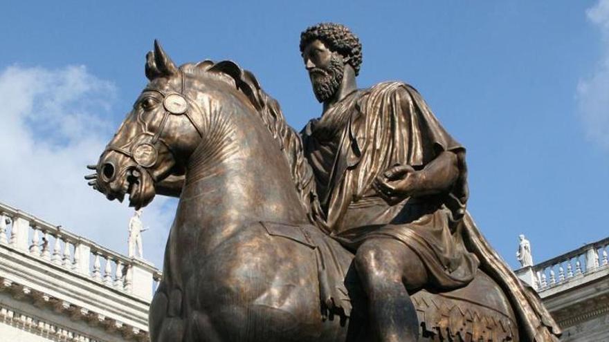 Estatua de Marco Aurelio en la plaza del Campidoglio.