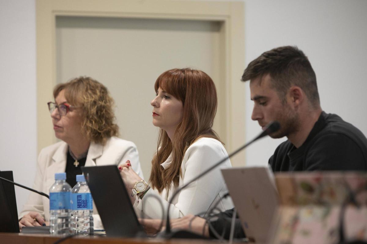 María José Panech (centro) en un reciente pleno.