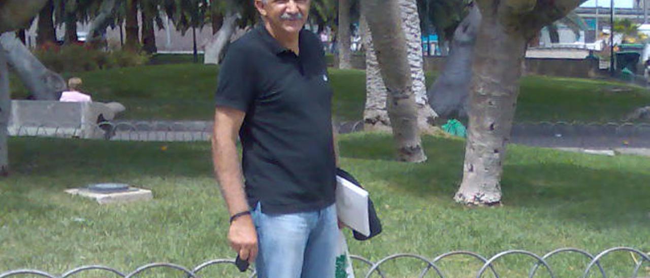 Carlos Suárez, en el parque San Telmo.