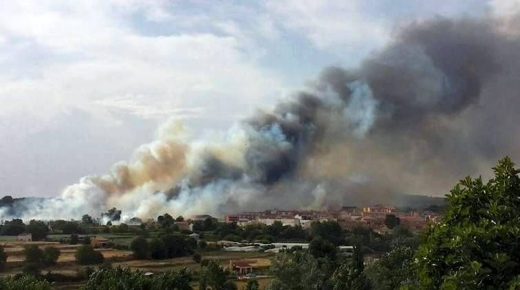 Imágenes del incendio en Alcañiz