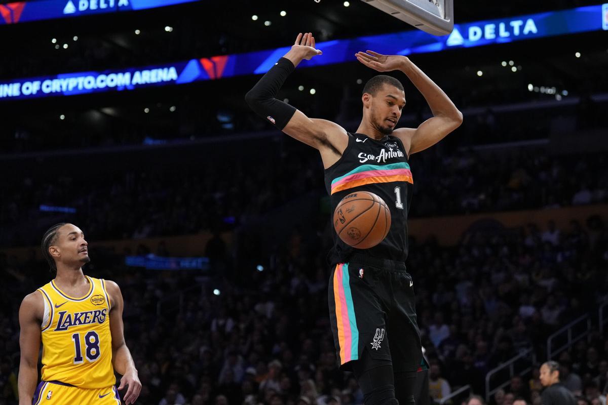 Wembanyama, en el partido de esta madrugada ante los Lakers