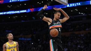 Wembanyama, en el partido de esta madrugada ante los Lakers