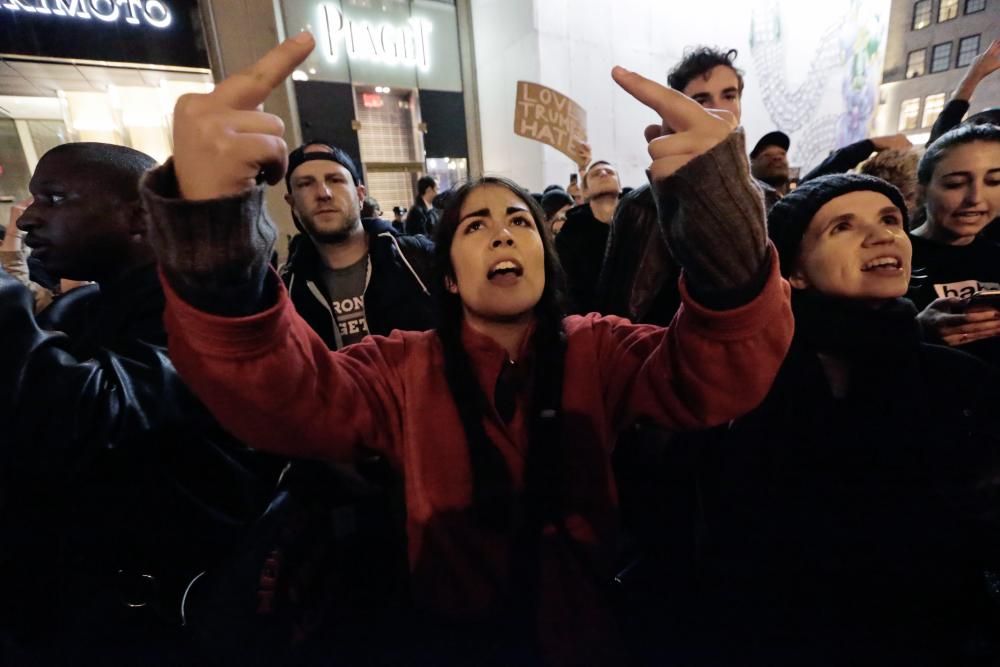 PROTESTA POR RESULTADO ELECTORAL EN NUEVA YORK