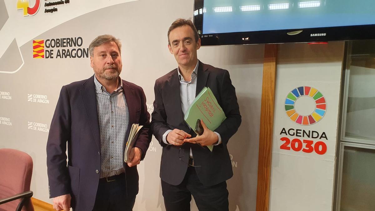 El consejero de Vertebración del Territorio, José Luis Soro, tras la presentación de este proyecto.