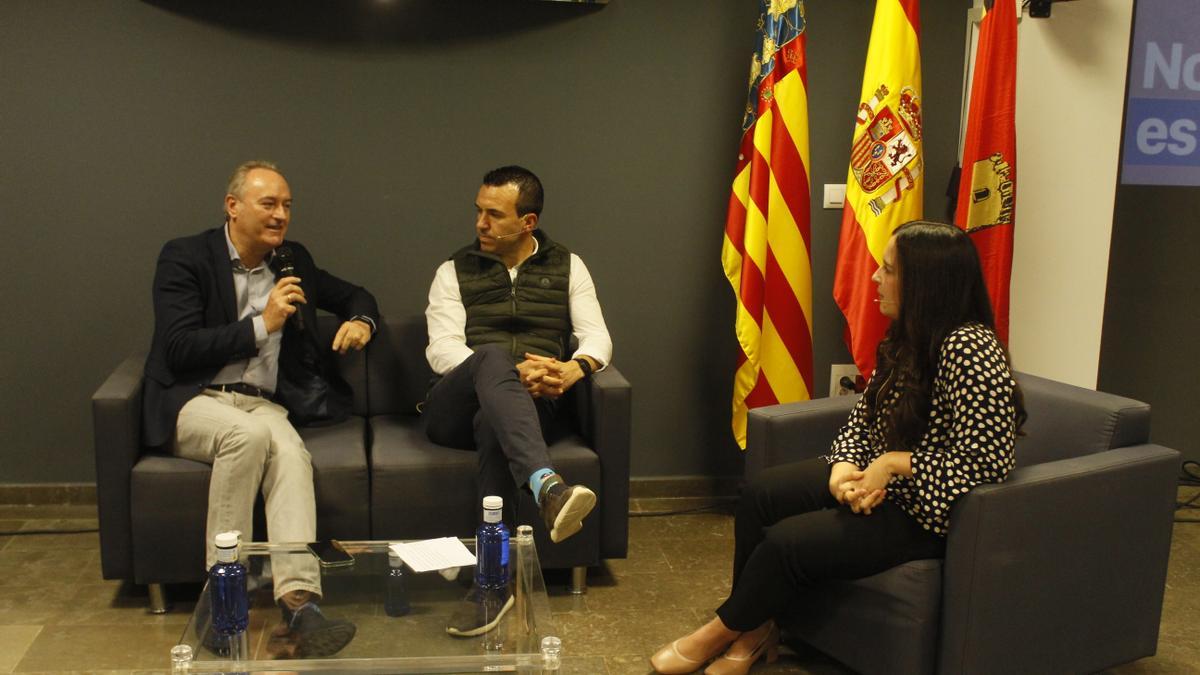 Sara Palma, Alberto Fabra y Vicente Mompó, en Paterna