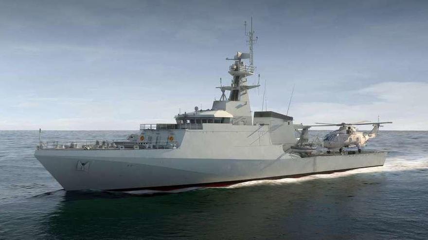 Recreación oficial de uno de los nuevos buques para la Armada británica.
