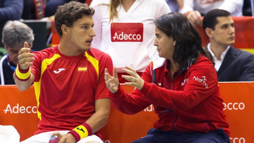 Pablo Carreño y la ya excapitana Conchita Martínez