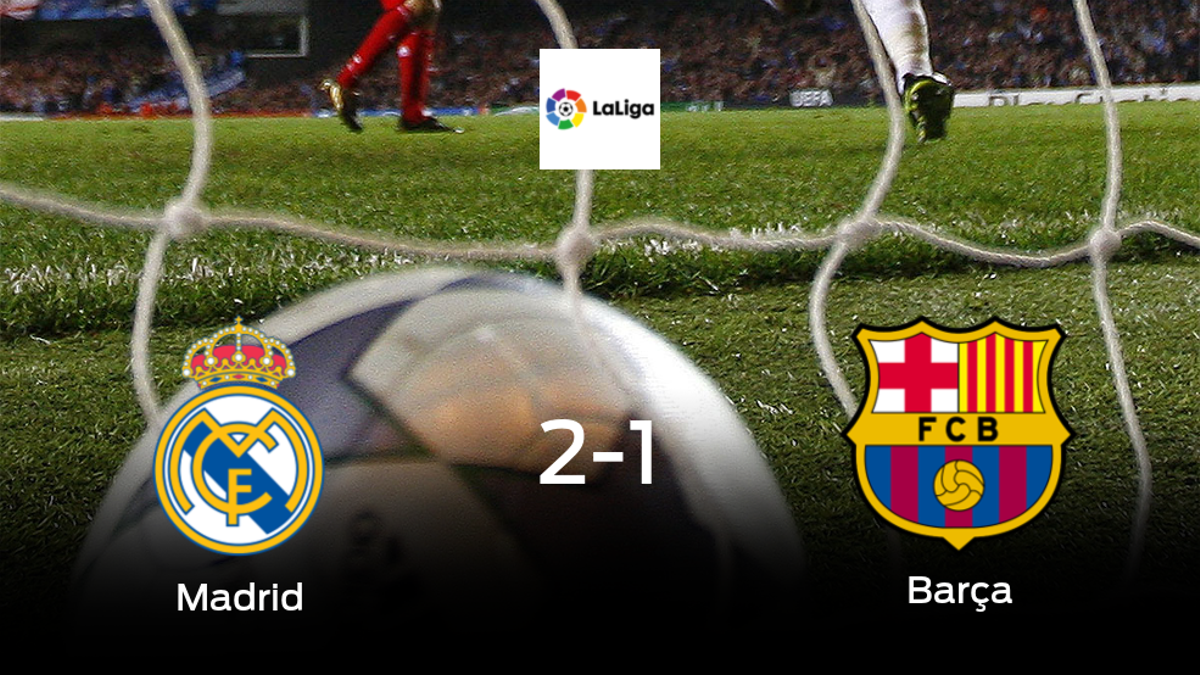 El Real Madrid suma tres puntos más frente al Barcelona (2-1)