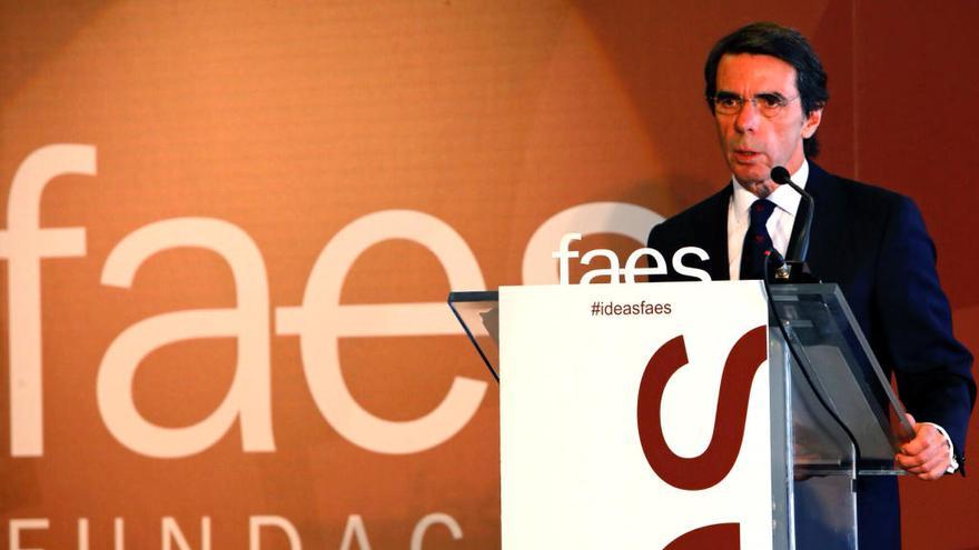 José María Aznar, hoy, en València.