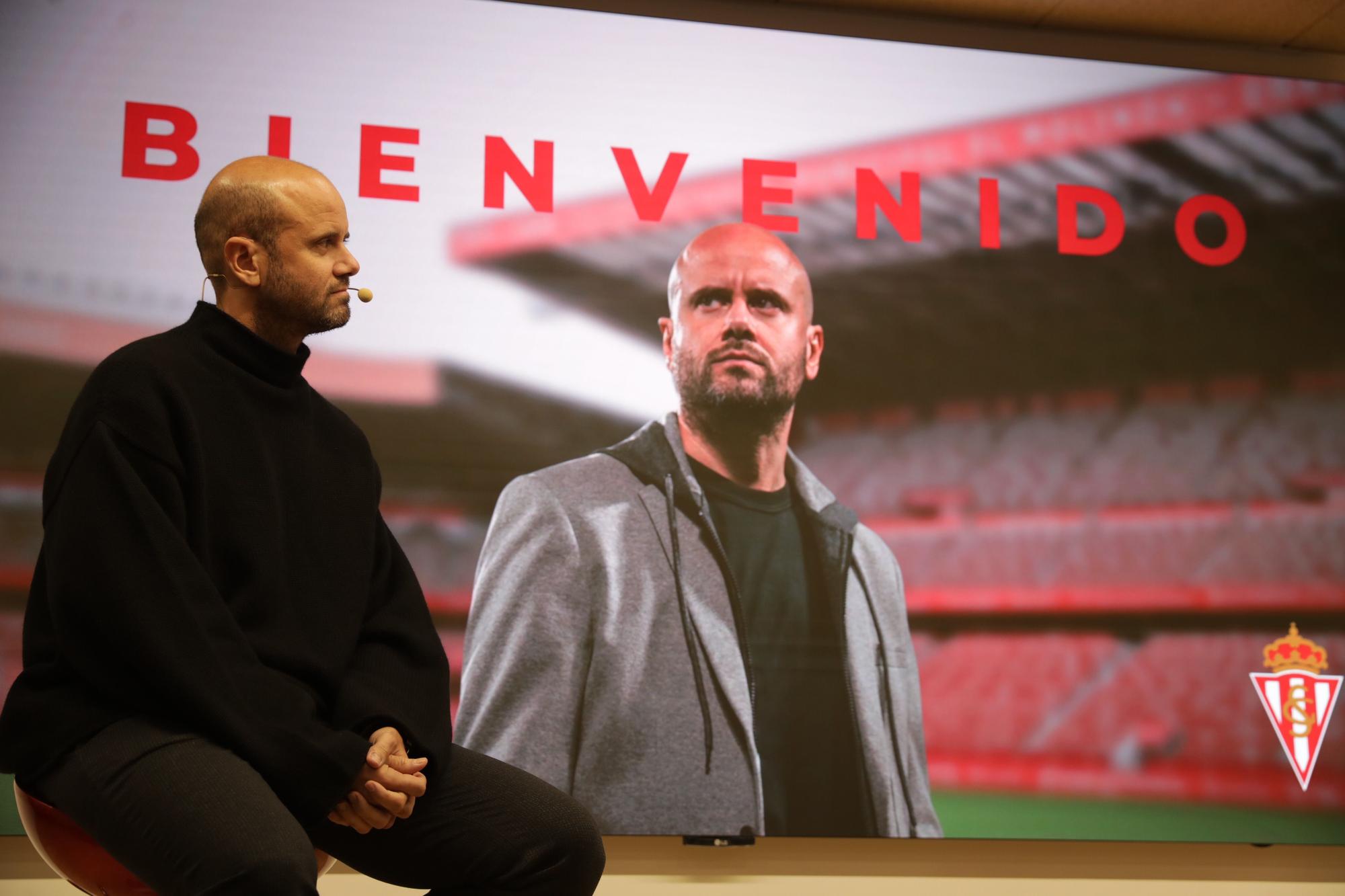 En imágenes: Así fue la presentación de Ramírez como entrenador del Sporting